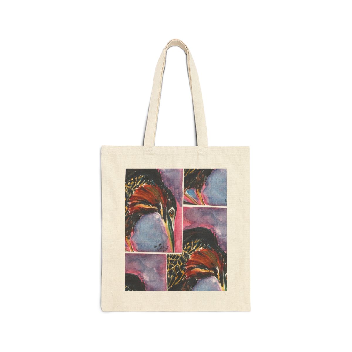 Watercolour Art- Green Heron Tote Bag